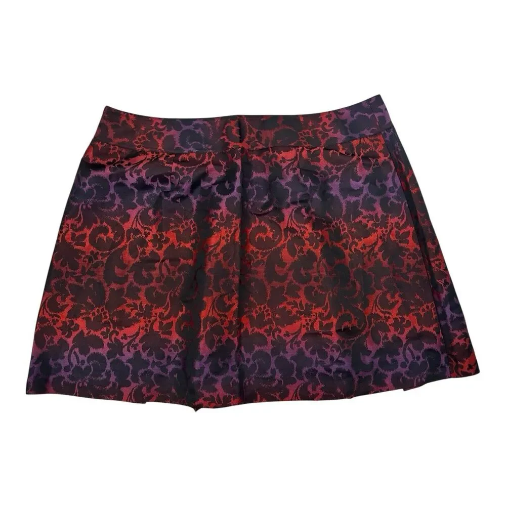 Lane Bryant Skirt Plus Size 28 4X A-Line Satin Black Witch Goth Skater Grunge - Picture 2 of 11